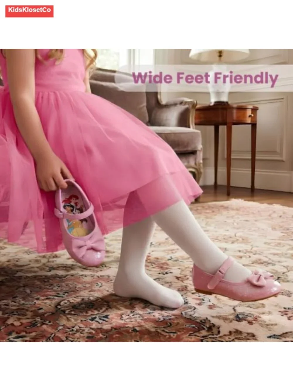 Toddler Girls Frozen Minnie Mouse Cinderella Mary Jane Bow Ballet Flats